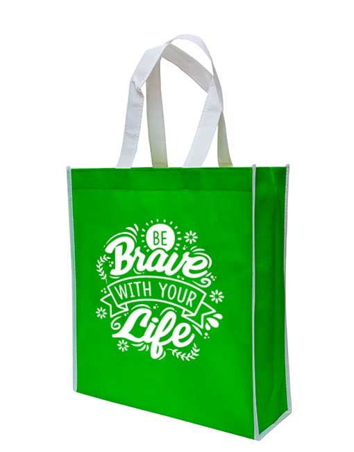 mix color non woven bag - lime green